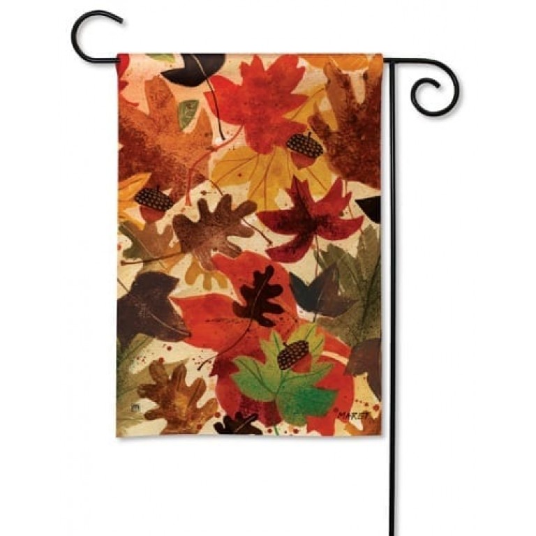 Fallen Leaves Garden Flag Fall Flags Floral Flags Garden Flags Flag