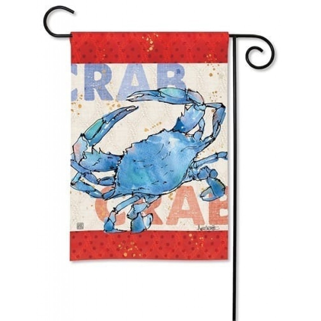 Nautical Crab Garden Flag Nautical Flags Summer Flags Yard Flags