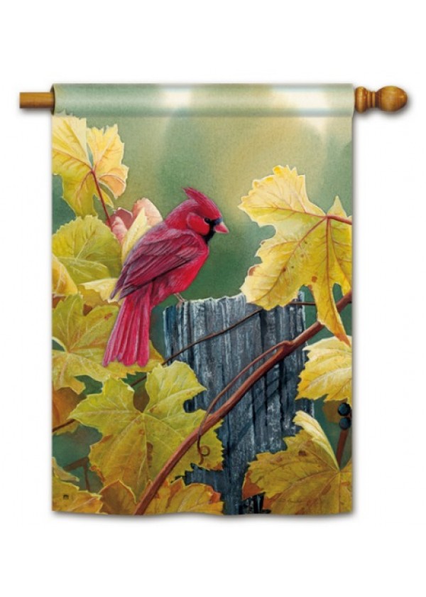 Autumn Chickadees House Flag Fall Flags Bird Flags Yard Flags