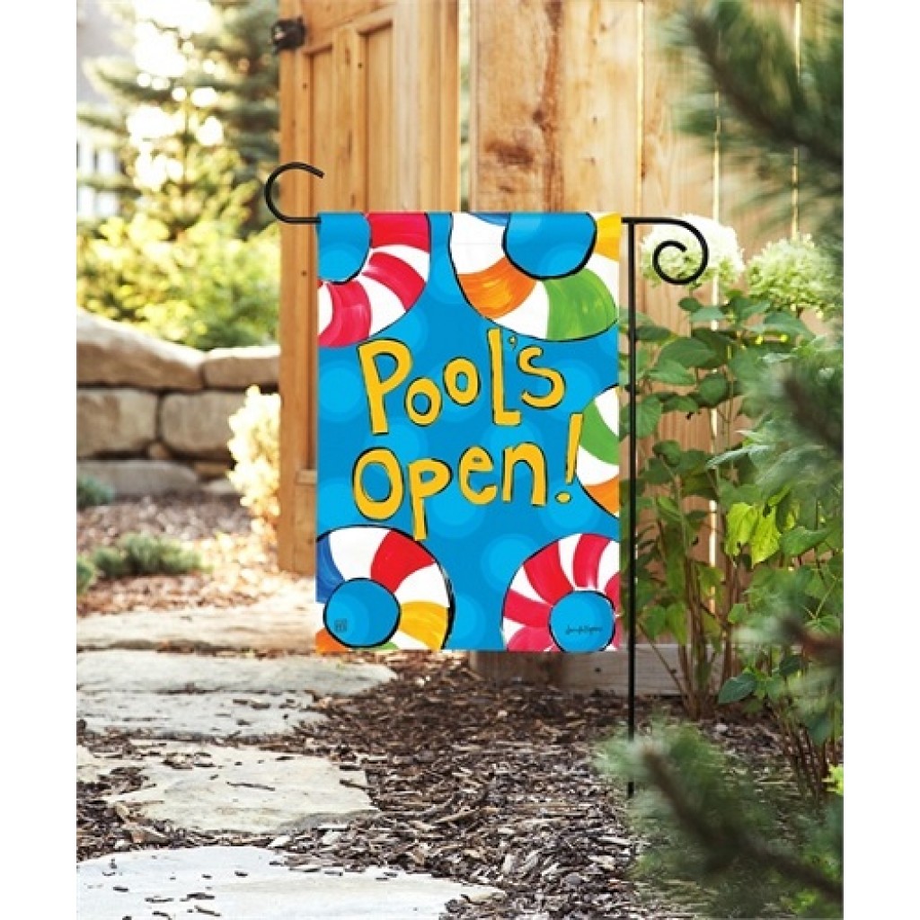 Pools Open Garden Flag Inspirational Flags Summer Flags Yard Flags