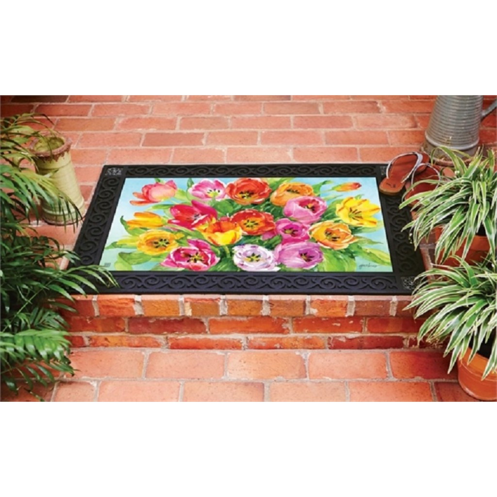 Tulips Doormat Doormats MatMates Decorative Doormats Door Mats