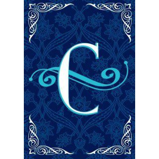 Blue Teal Monogram-C Flag | Personalized, Clearance, Cool, Flags