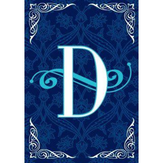 Blue Teal Monogram-D Flag | Personalized, Clearance, Cool, Flags