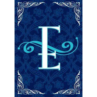 Blue Teal Monogram-E Flag | Personalized, Clearance, Cool, Flags