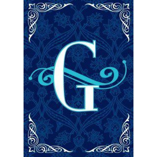 Blue Teal Monogram-G Flag | Personalized, Clearance, Cool, Flags