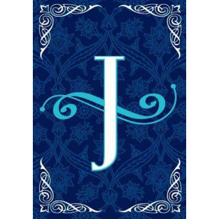 Blue Teal Monogram-J Flag | Personalized, Clearance, Cool, Flags