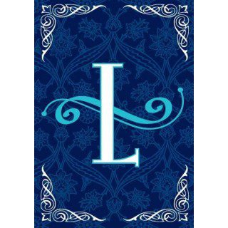 Blue Teal Monogram-L Flag | Personalized, Clearance, Cool, Flags