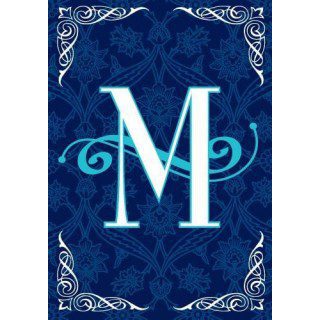 Blue Teal Monogram-M Flag | Personalized, Clearance, Cool, Flags