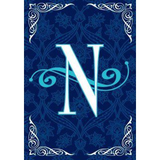 Blue Teal Monogram-N Flag | Personalized, Clearance, Cool, Flags