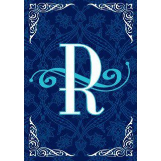 Blue Teal Monogram-R Flag | Personalized, Clearance, Cool, Flags