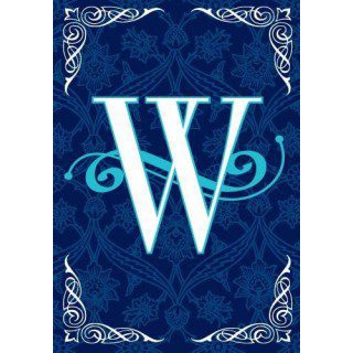 Blue Teal Monogram-W Flag | Personalized, Clearance, Cool, Flags