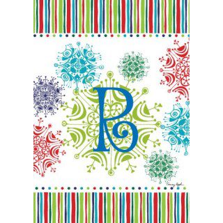 Snowflake Monogram-R Flag | Personalized, Clearance, Flags