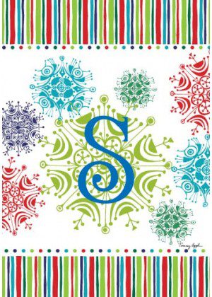 Snowflake Monogram-S Flag | Personalized, Discount, Flags