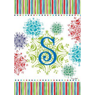 Snowflake Monogram-S Flag | Personalized, Discount, Flags