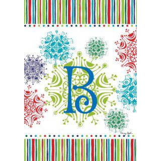 Snowflake Monogram-B Flag | Personalized, Clearance, Flags