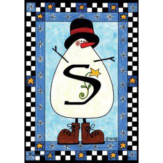 Snowman Monogram-S Flag | Personalized, Clearance, Flags