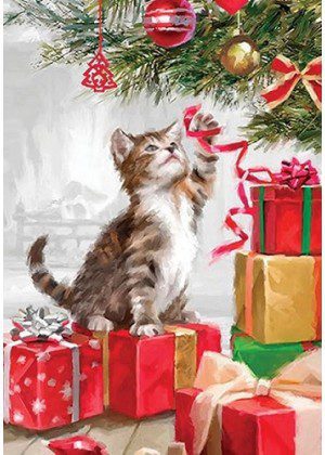 Christmas Kitten Flag | Christmas, Animal, Decorative, Lawn, Flags