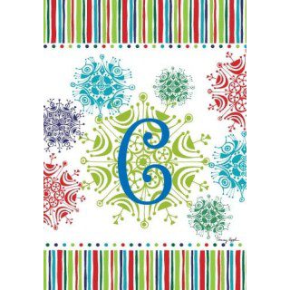 Snowflake Monogram-C Flag | Personalized, Clearance, Flags