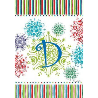 Snowflake Monogram-D Flag | Personalized, Clearance, Flags