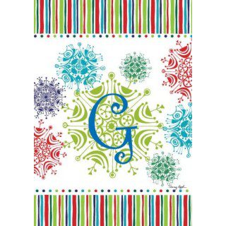 Snowflake Monogram-G Flag | Personalized, Clearance, Flags