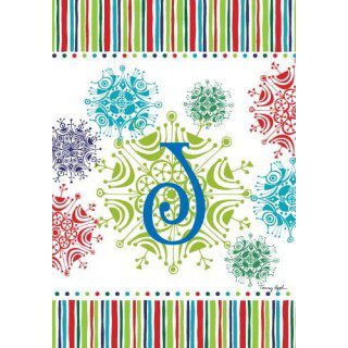 Snowflake Monogram-J Flag | Personalized, Clearance, Flags