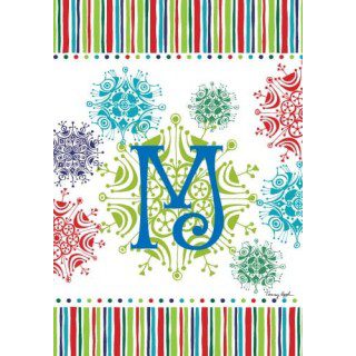 Snowflake Monogram-M Flag | Personalized, Clearance, Flags