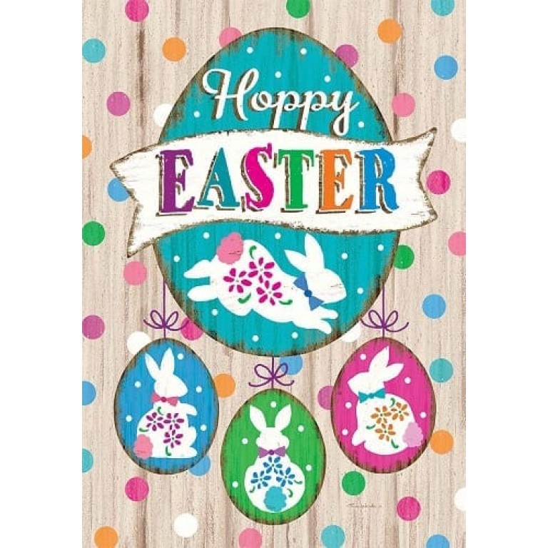 Wooden Easter Flag | Easter Flags | Double Sided Flags | Holiday Flags