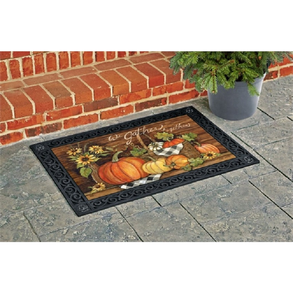 Harvest Gathering Doormat | Doormat | MatMates | Thanksgiving Doormat