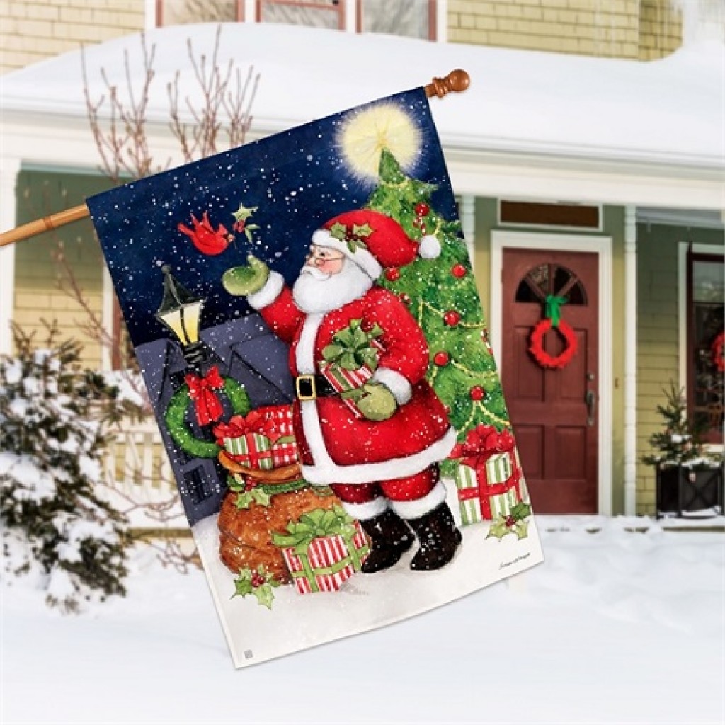 Hometown Santa House Flag | Christmas Flags | Yard Flags | Cool Flags