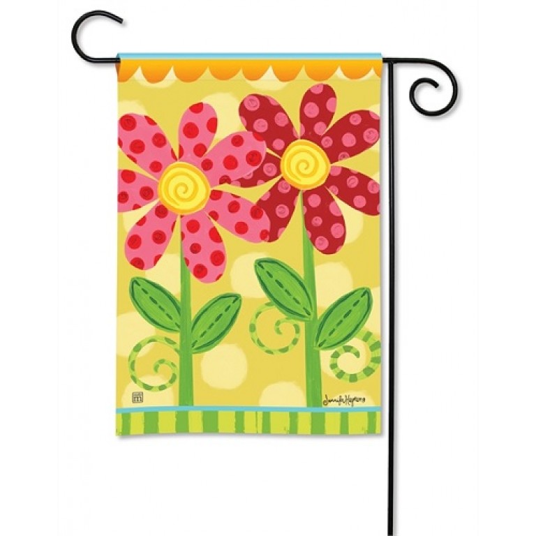 Folk Flowers Garden Flag | Cool Flags | Floral Flags | Garden Flags