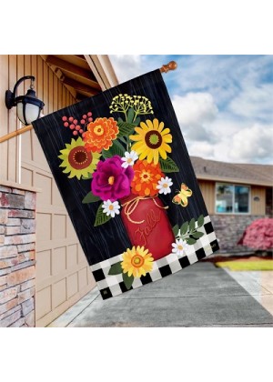 Autumn Blooms House Flag | Fall, Floral, Outdoor, House, Flags
