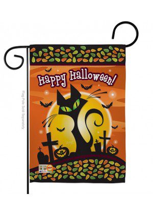 Halloween Black Cat Garden Flag | Halloween, Two Sided, Flags