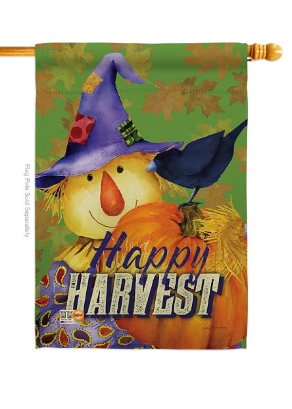 Happy Harvest Scarecrow Garden Flag | Fall Flags | Garden Flags | Flags