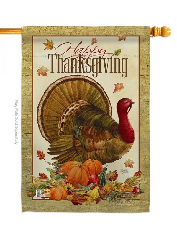 Thanksgiving Turkey Garden Flag | Thanksgiving Flags | Yard Flags | Flags
