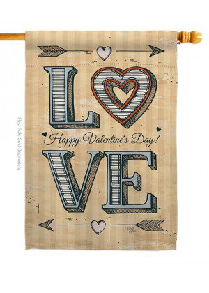Classic Love House Flag | Valentine's Day, Valentine, House, Flags
