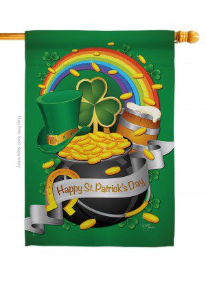 Happy St. Patrick's Day House Flag | St. Patrick's Day, House, Flag