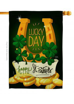 Lucky Day House Flag | St. Patrick's Day, Double Sided, Flags