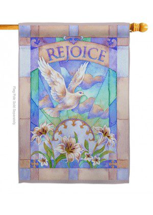 Rejoice House Flag | Easter, Double Sided, House, Yard, Flags