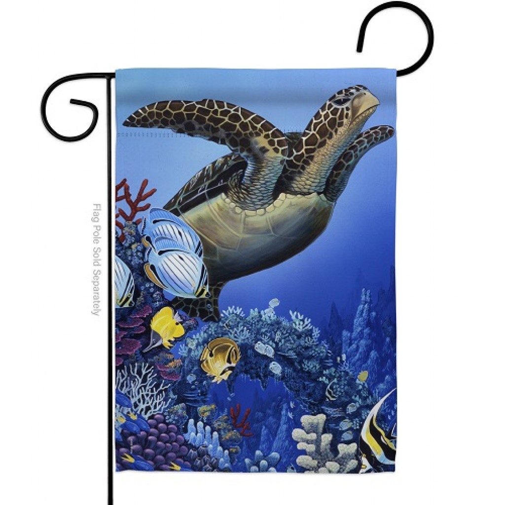 Flight of the Sea Turtle Garden Flag | Animal Flags | Garden Flags | Flags