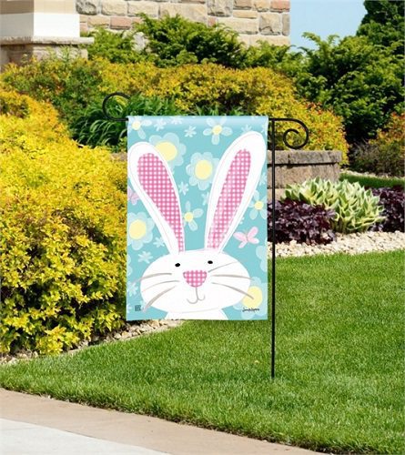 Gingham Bunny Garden Flag | Easter Flags | Garden Flags
