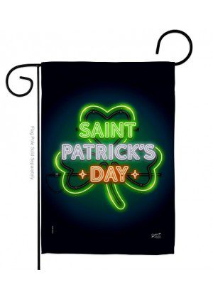 Saint Pat Neon Garden Flag | St. Patrick's Day, Cool, Garden, Flag