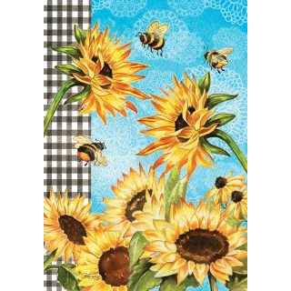 Sunflowers & Bees Flag | Fall, Farmhouse, Floral, Decorative, Flag