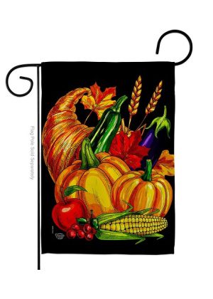 Grateful Cornucopia Garden Flag | Thanksgiving, Garden, Flags