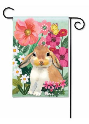 Bunny Love Garden Flag | Animal, Floral, Spring, Garden, Flags