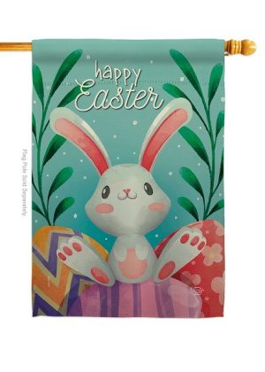 Colorful Easter Eggs House Flag | Easter, Double Sided, Flags