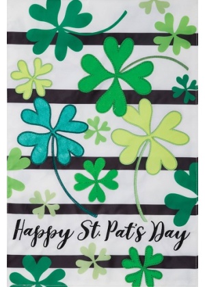 Clover Toss Flag | Applique, St. Patrick's Day, Cool, Garden, Flags