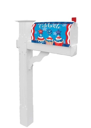 Patriotic Cupcakes Mailbox Cover | Mailbox Covers | Mailbox Wrap