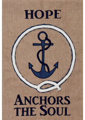 Hope Anchors Burlap Flag | Burlap Flags | Inspirational Flags
