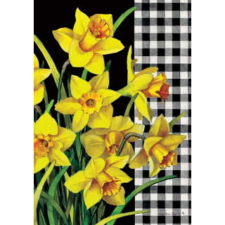 Daffodil Check Flag | Spring Flags | Floral Flags | Decorative Flags