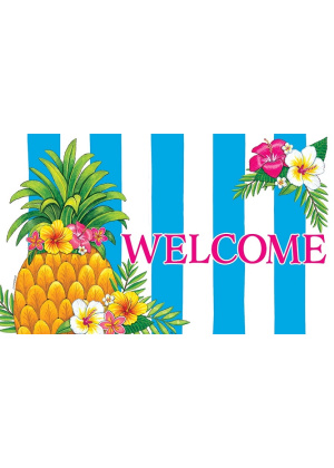 Pineapple Stripes Doormat | Decorative Doormats | MatMates